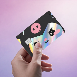 Kuromi Holographic Card Skin Sticker | Laser Shiny Credit Card Wrap